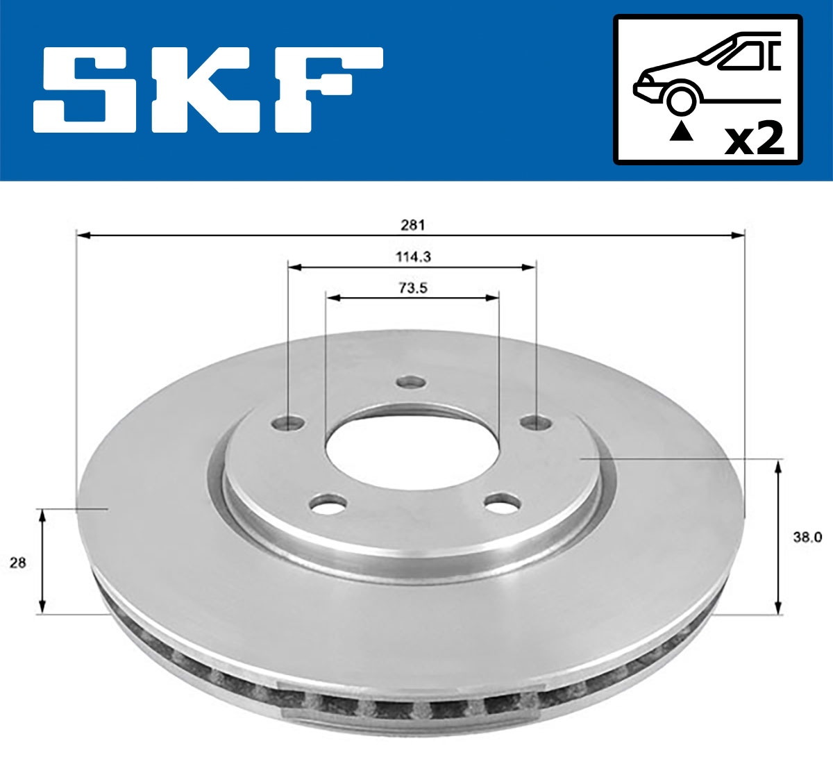 SKF Remschijf VKBD 80594 V2