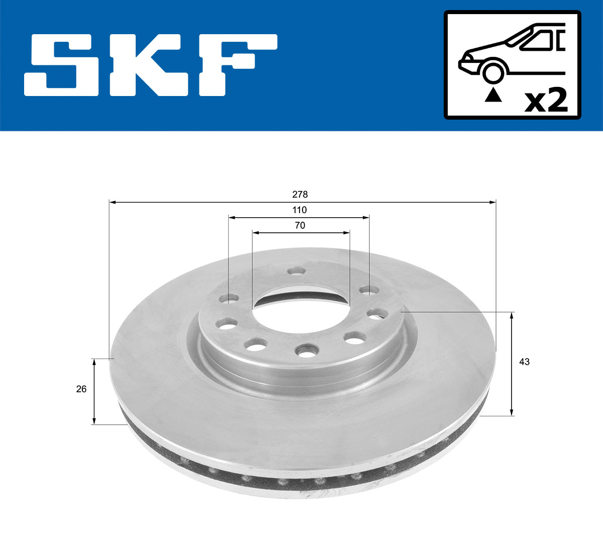 SKF Remschijf VKBD 80606 V2