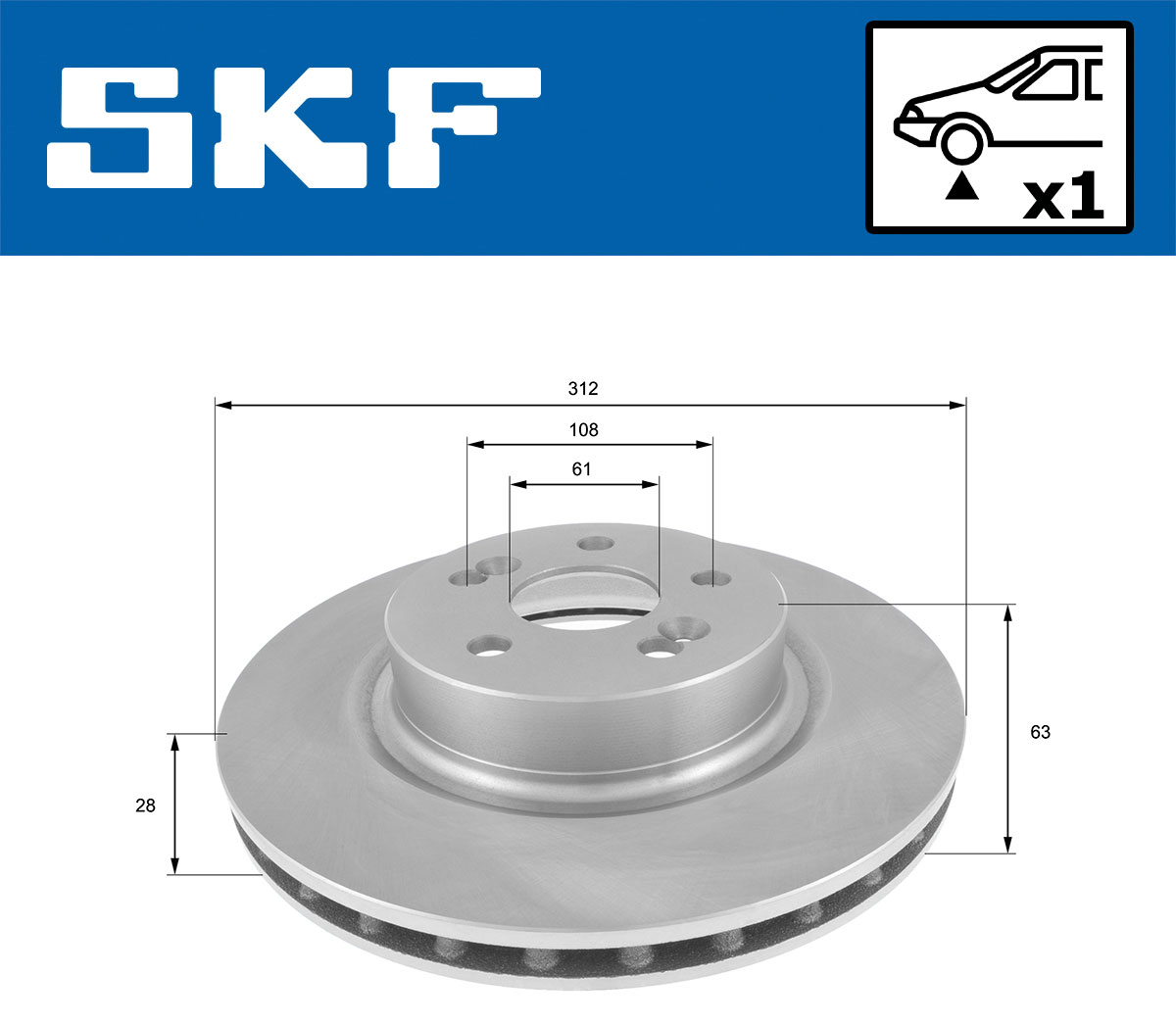 SKF Remschijf VKBD 80607 V1