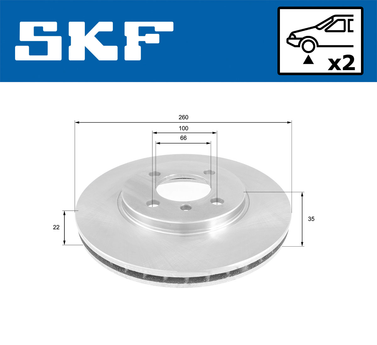 SKF Remschijf VKBD 80609 V2