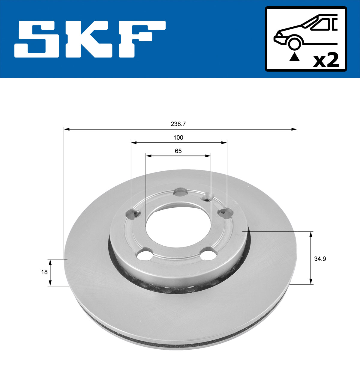 SKF Remschijf VKBD 80612 V2