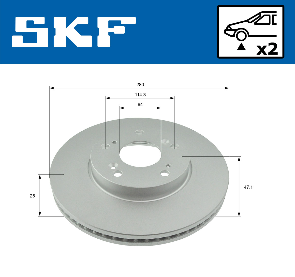 SKF Remschijf VKBD 80616 V2