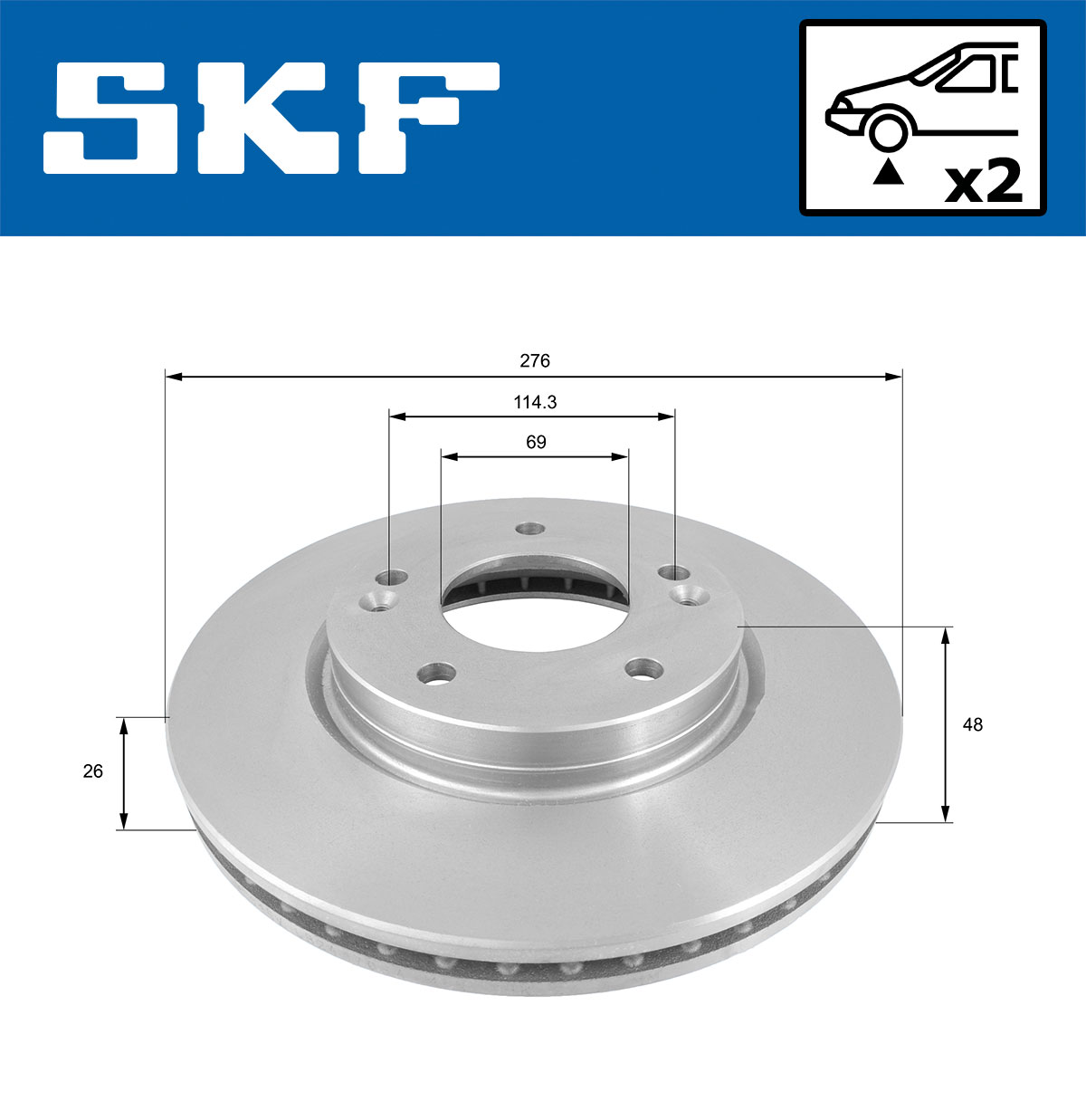 SKF Remschijf VKBD 80625 V2