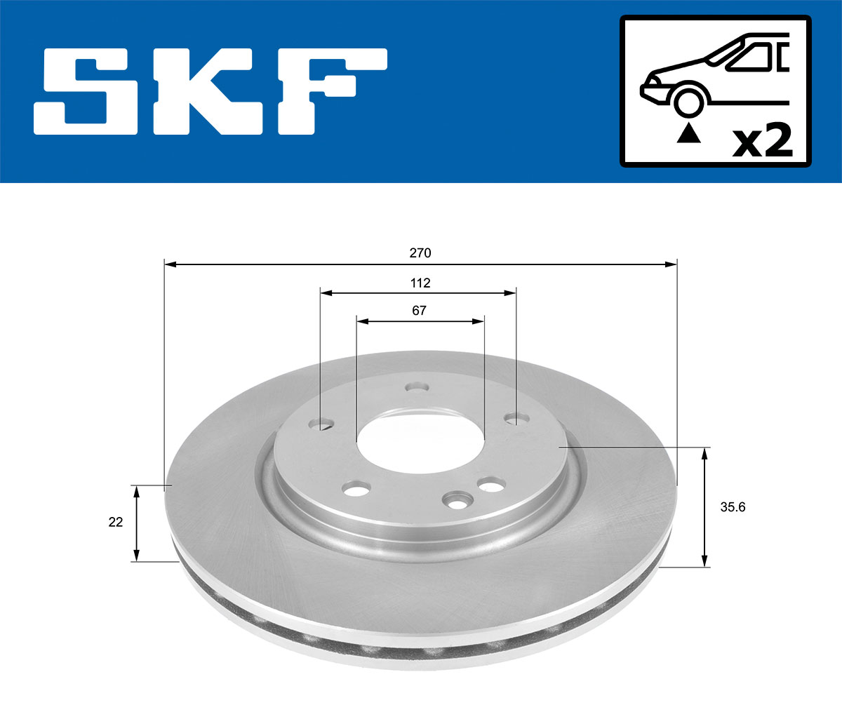 SKF Remschijf VKBD 80628 V2
