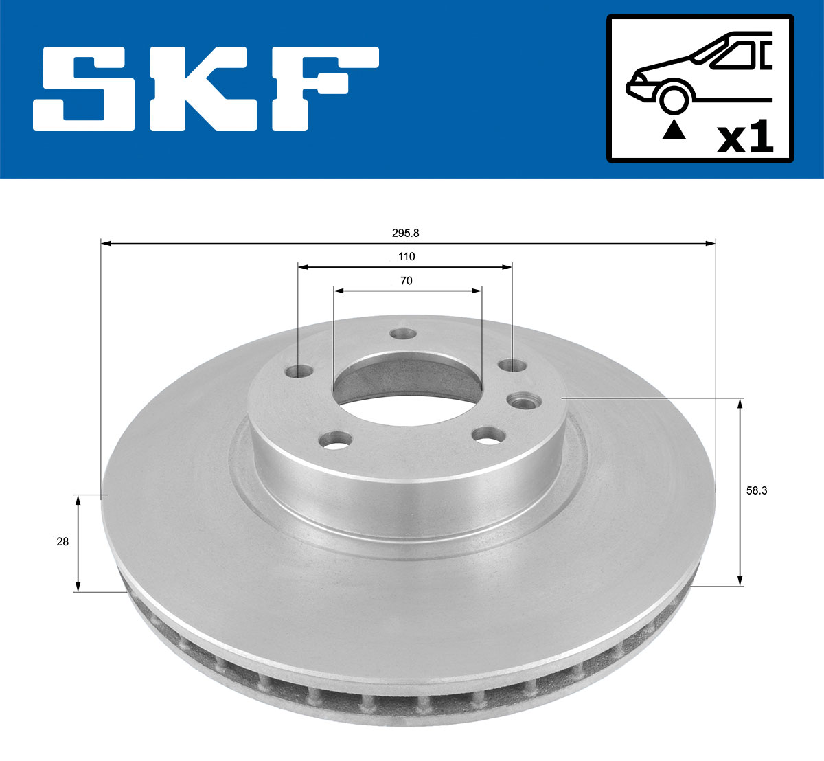 SKF Remschijf VKBD 80645 V1