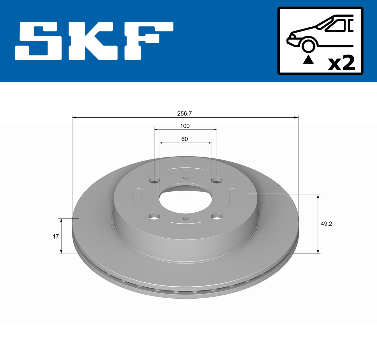 SKF Remschijf VKBD 80662 V2