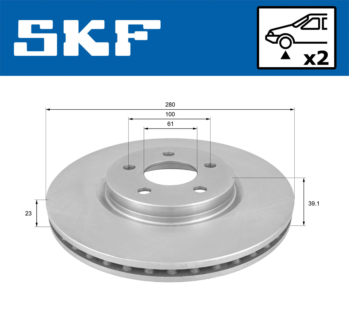 SKF Remschijf VKBD 80663 V2