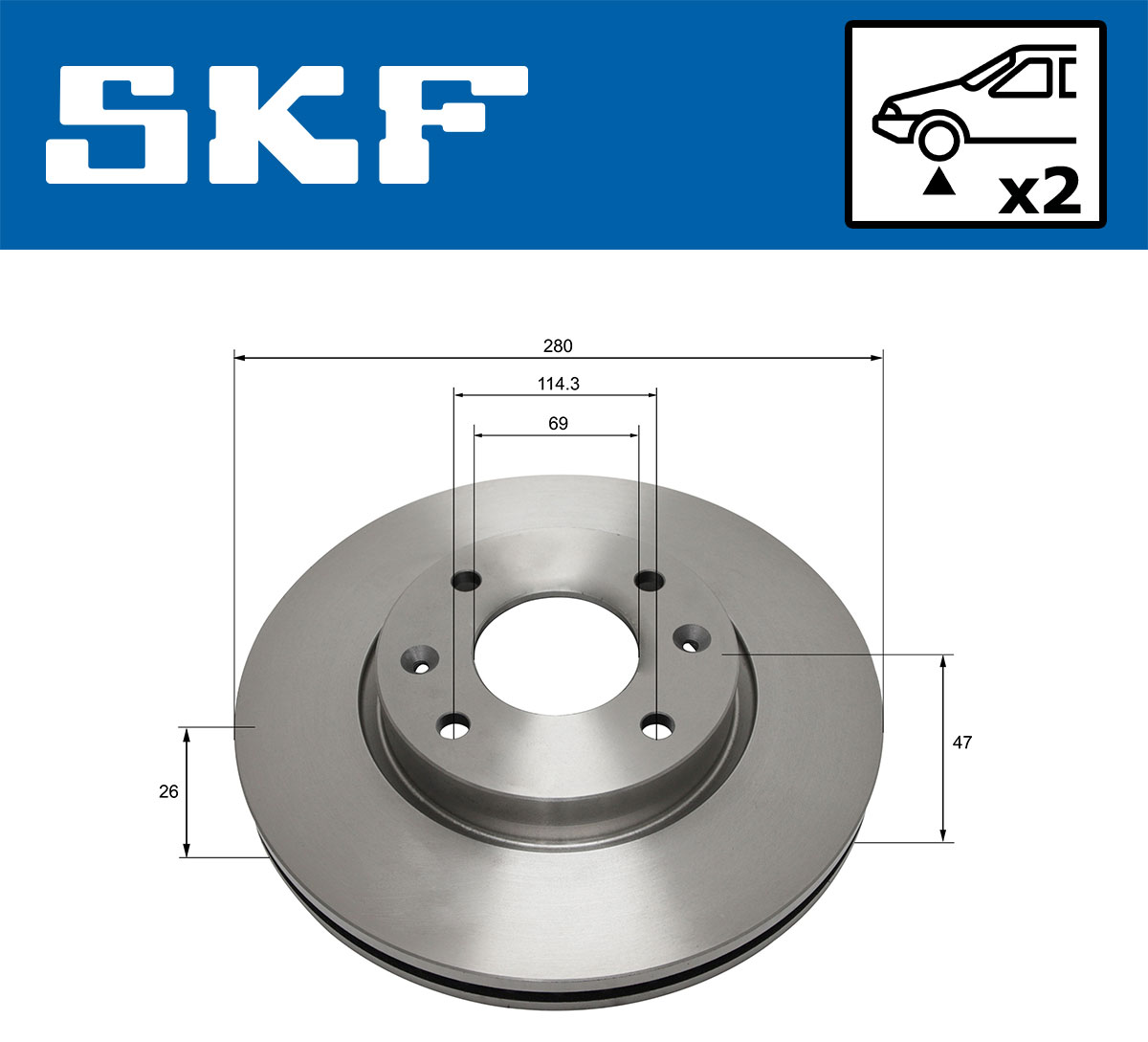 SKF Remschijf VKBD 80703 V2