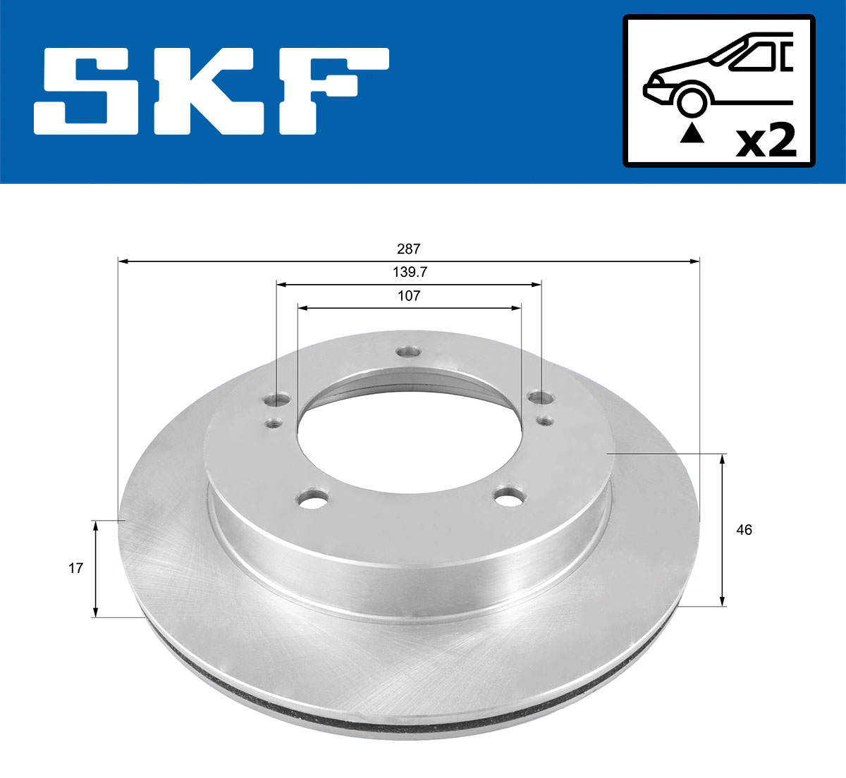 SKF Remschijf VKBD 80707 V2