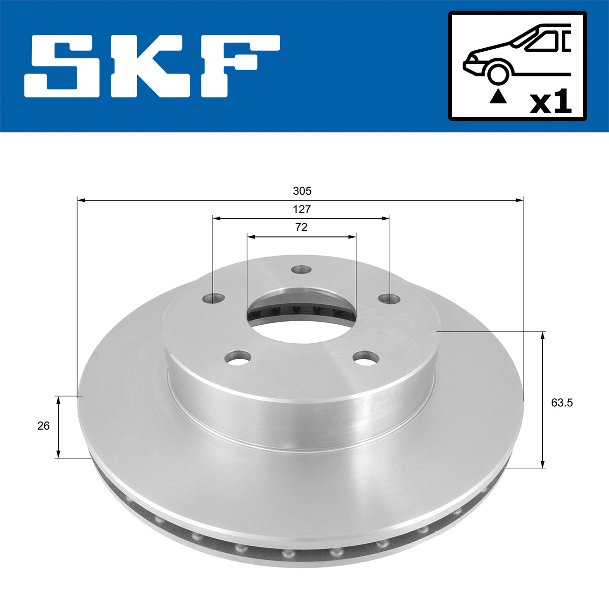 SKF Remschijf VKBD 80727 V1