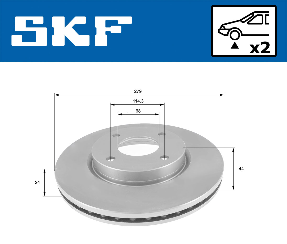 SKF Remschijf VKBD 80734 V2