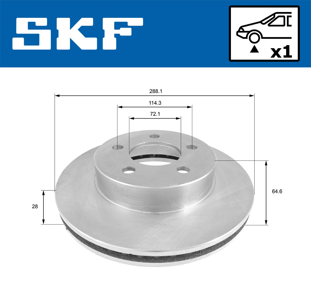 SKF Remschijf VKBD 80737 V1