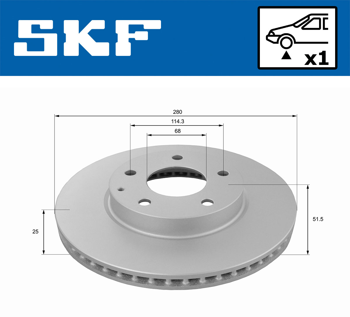SKF Remschijf VKBD 80739 V1
