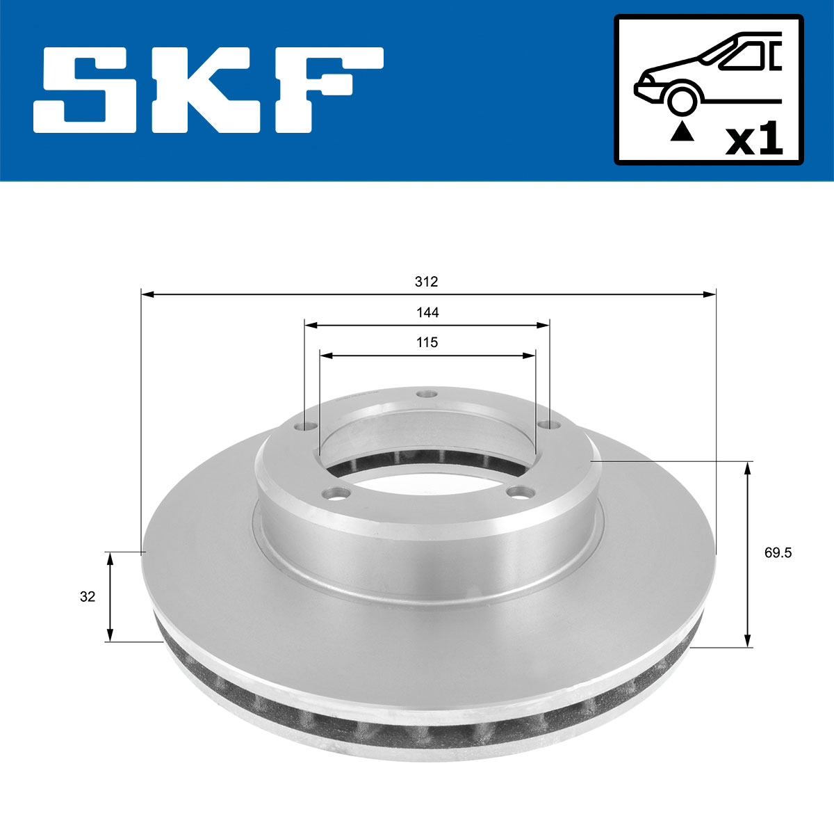 SKF Remschijf VKBD 80749 V1