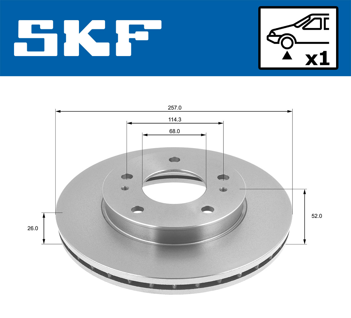 SKF Remschijf VKBD 80753 V1
