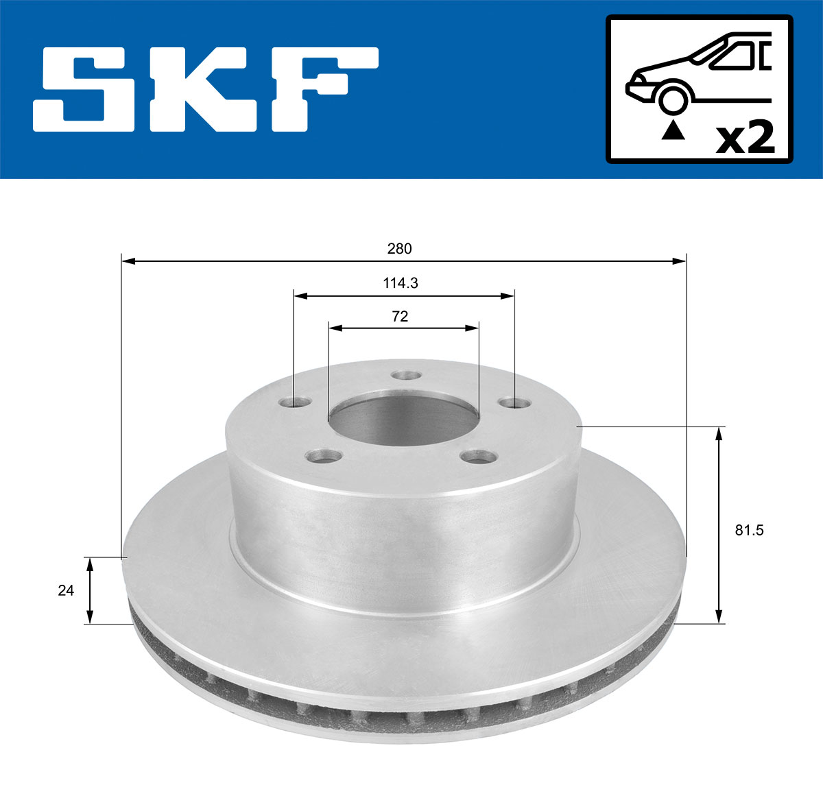 SKF Remschijf VKBD 80756 V2