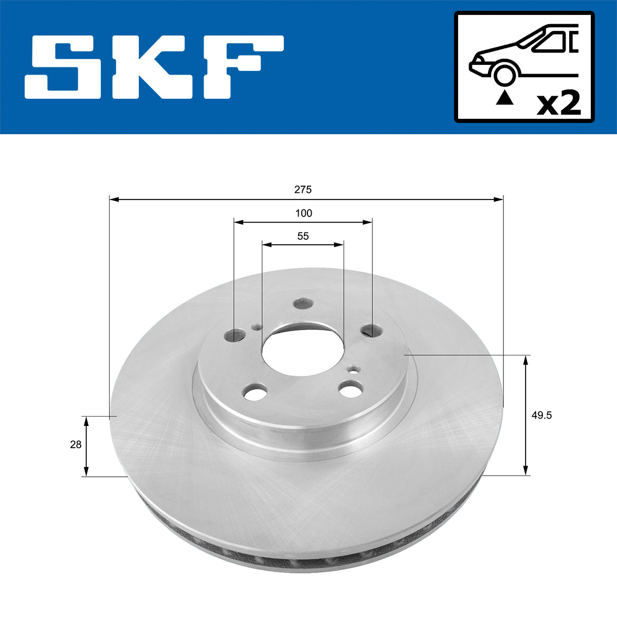 SKF Remschijf VKBD 80774 V2