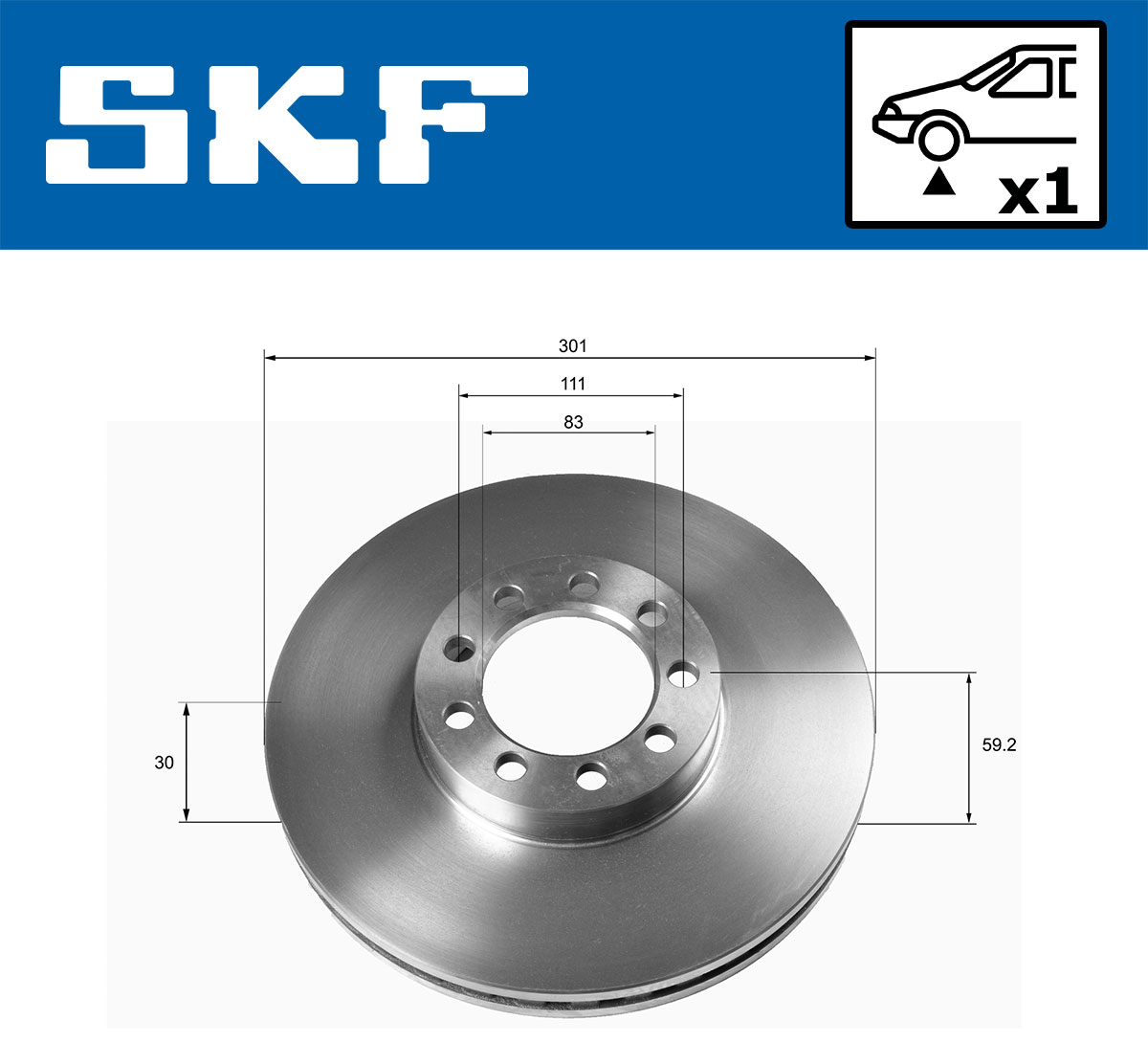 SKF Remschijf VKBD 80778 V1