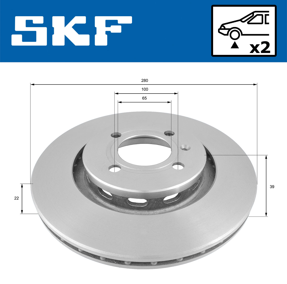 SKF Remschijf VKBD 80783 V2