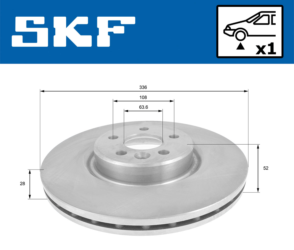 SKF Remschijf VKBD 80786 V1