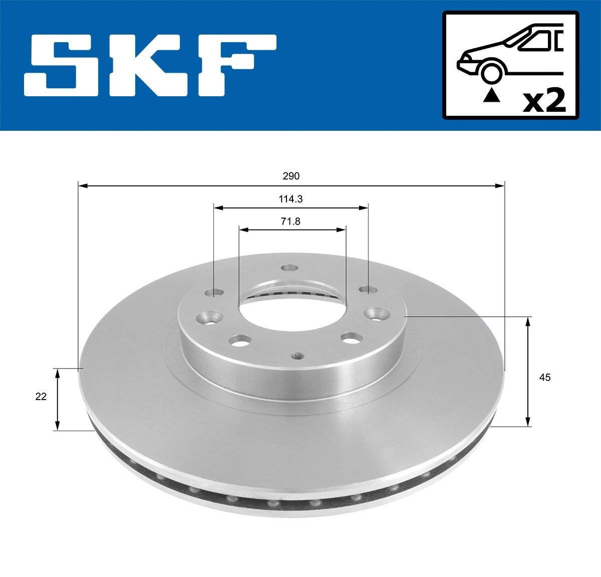 SKF Remschijf VKBD 80807 V2