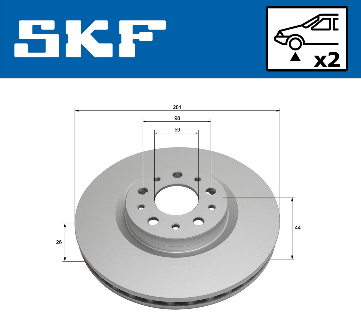 SKF Remschijf VKBD 80809 V2