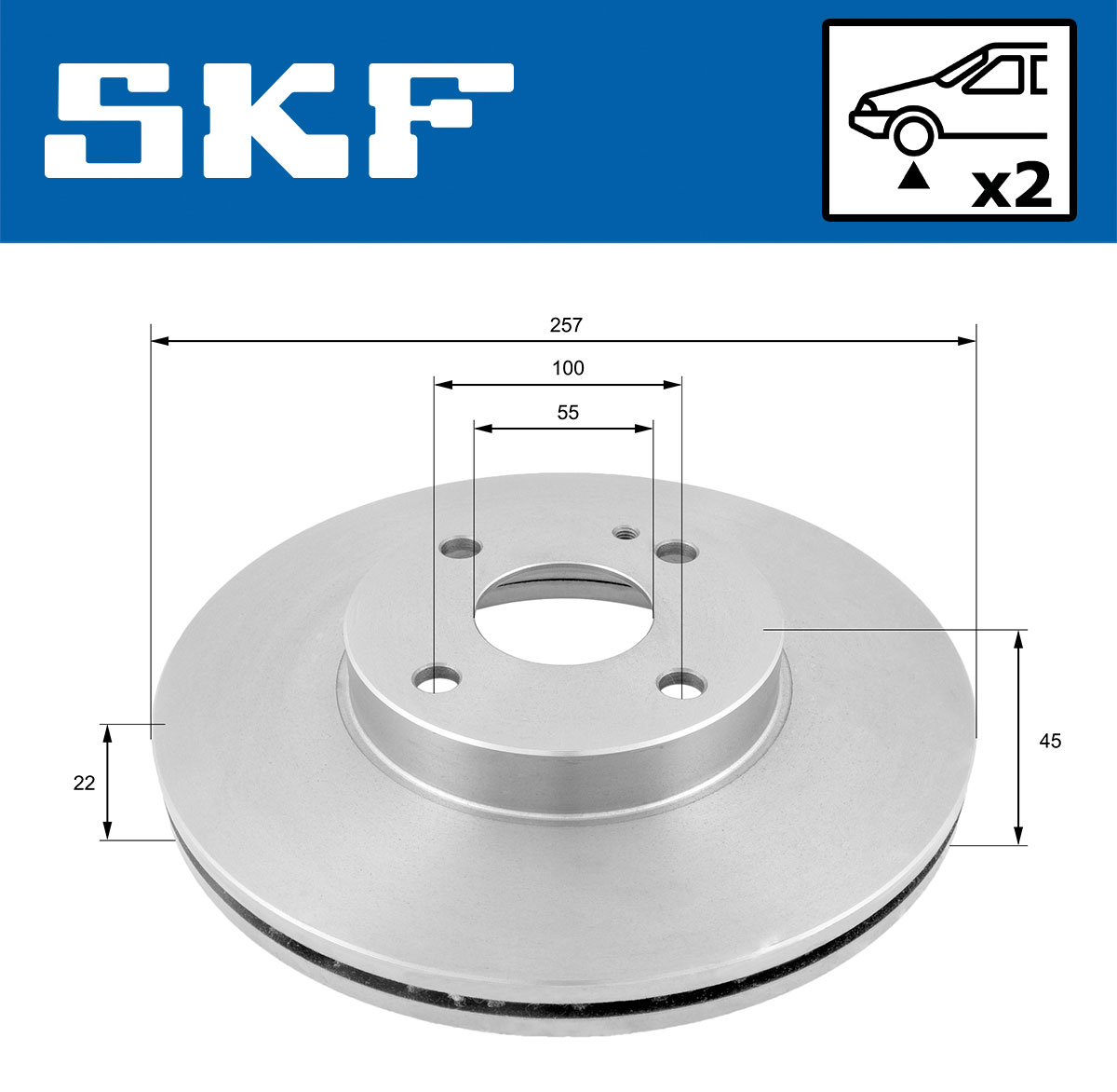 SKF Remschijf VKBD 80810 V2