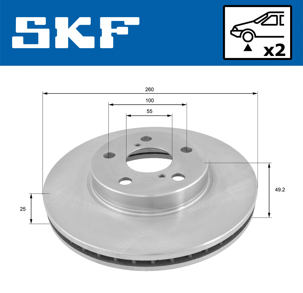 SKF Remschijf VKBD 80818 V2