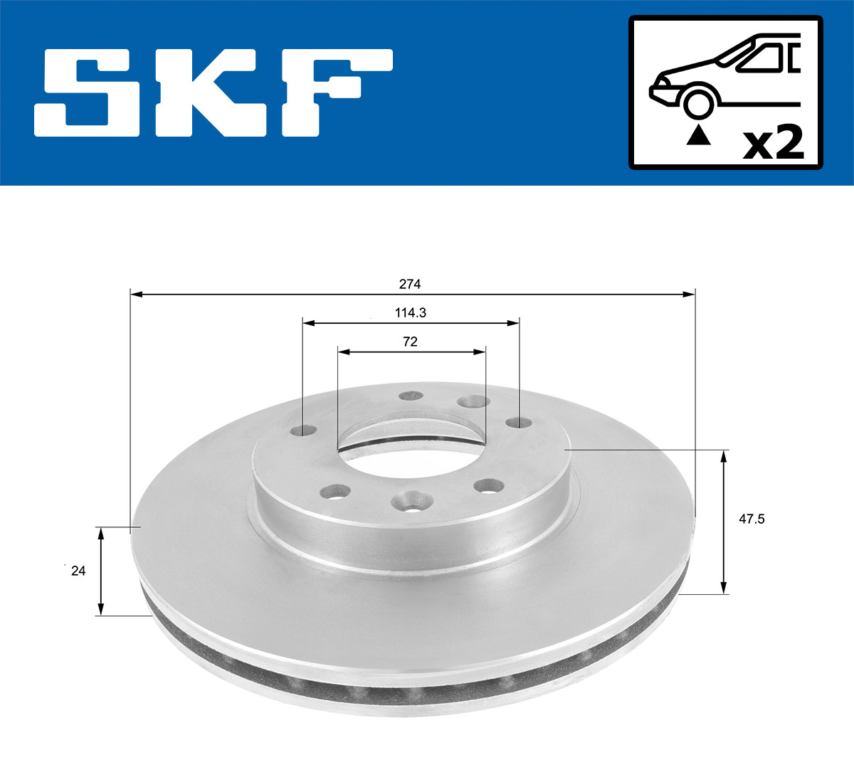 SKF Remschijf VKBD 80827 V2