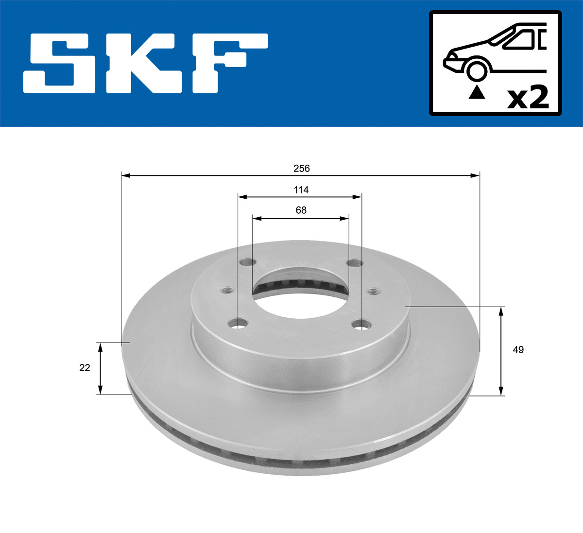 SKF Remschijf VKBD 80828 V2