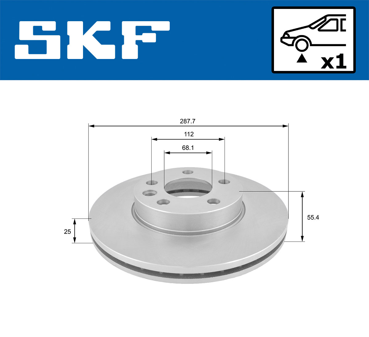 SKF Remschijf VKBD 80838 V1