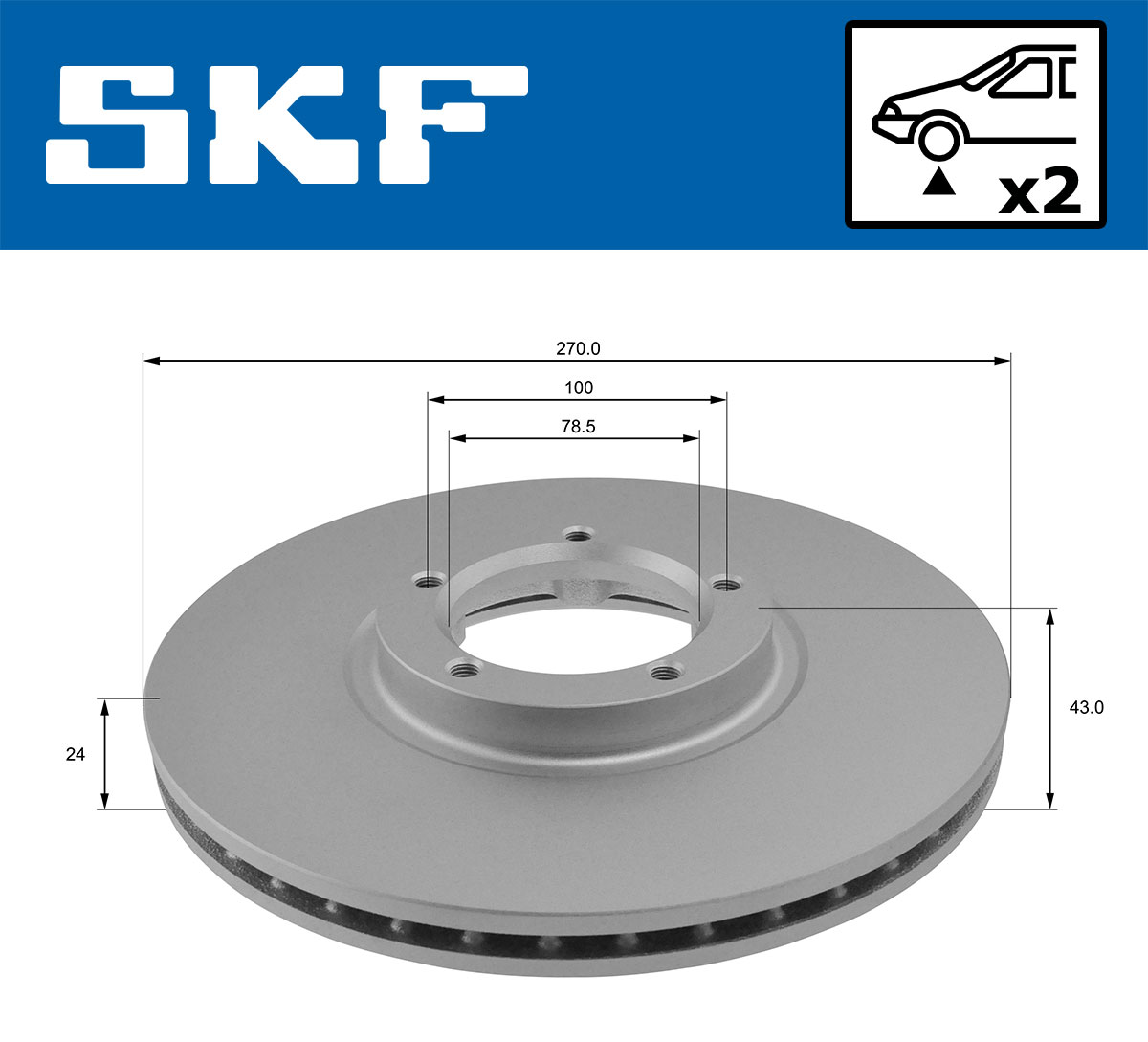 SKF Remschijf VKBD 80849 V2