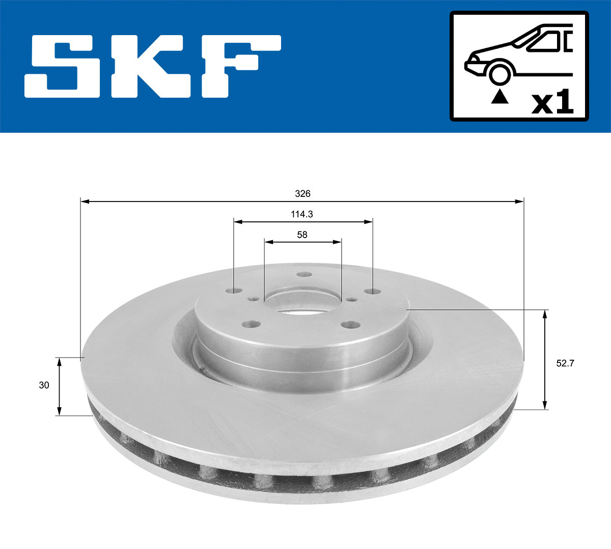 SKF Remschijf VKBD 80854 V1