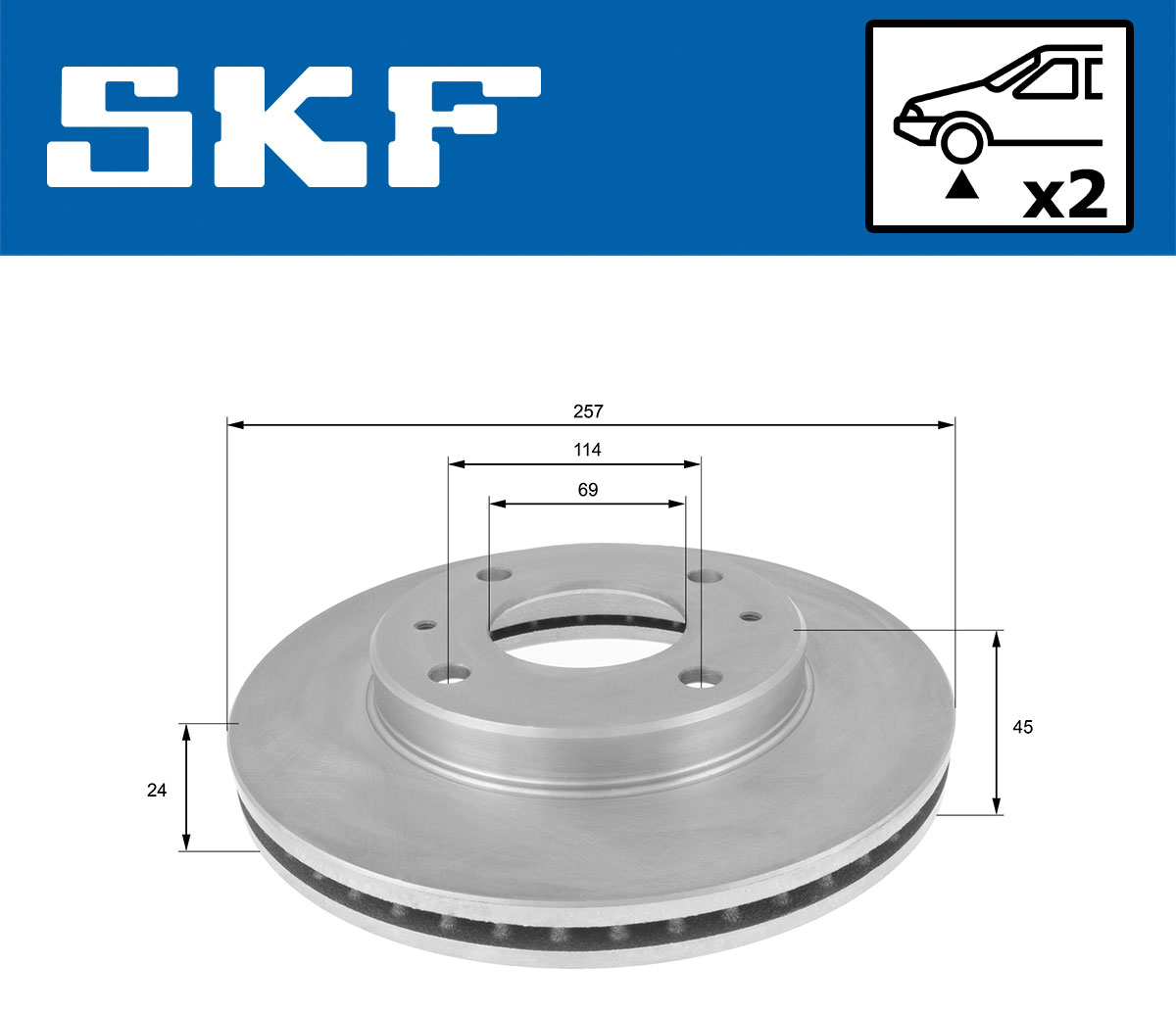 SKF Remschijf VKBD 80867 V2