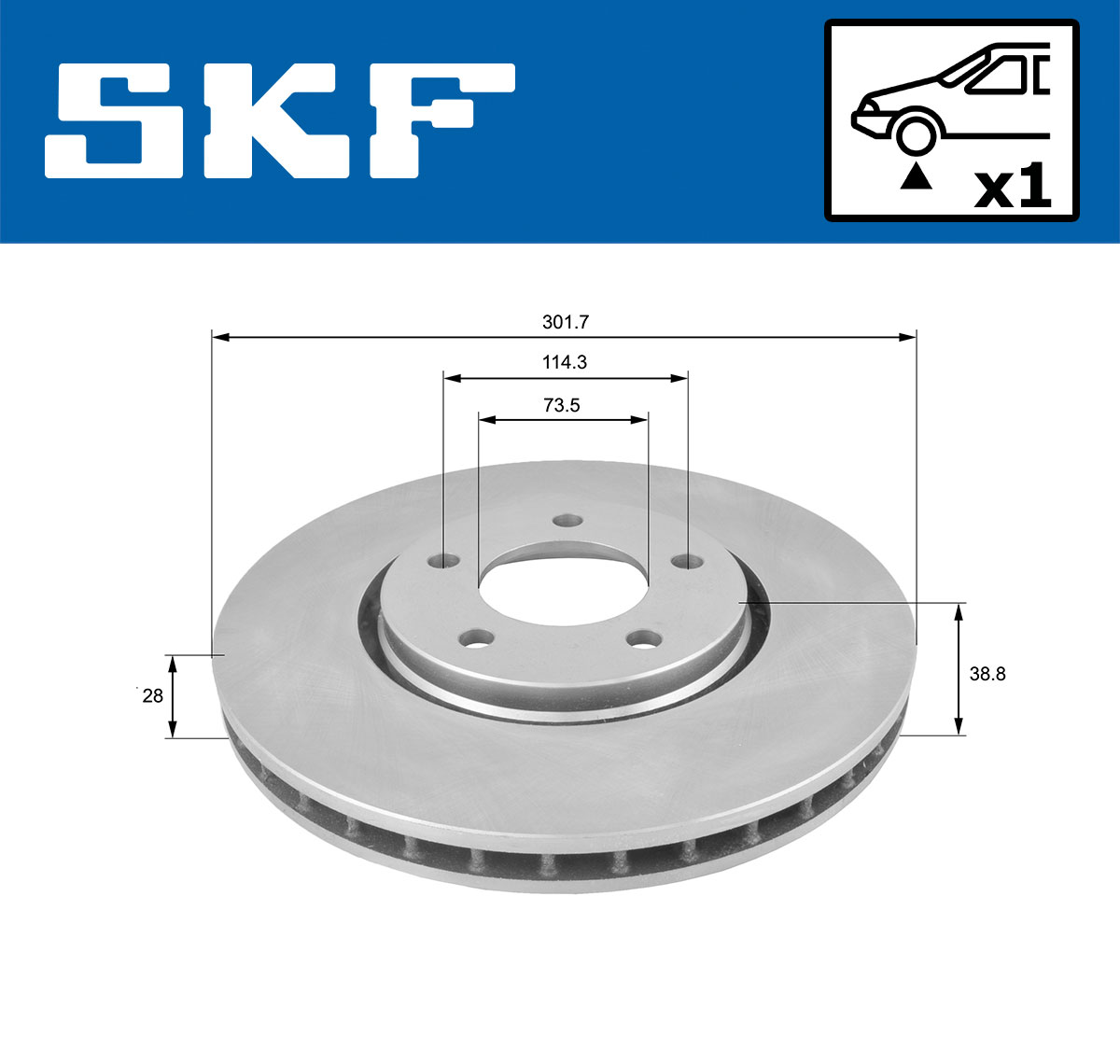 SKF Remschijf VKBD 80872 V1