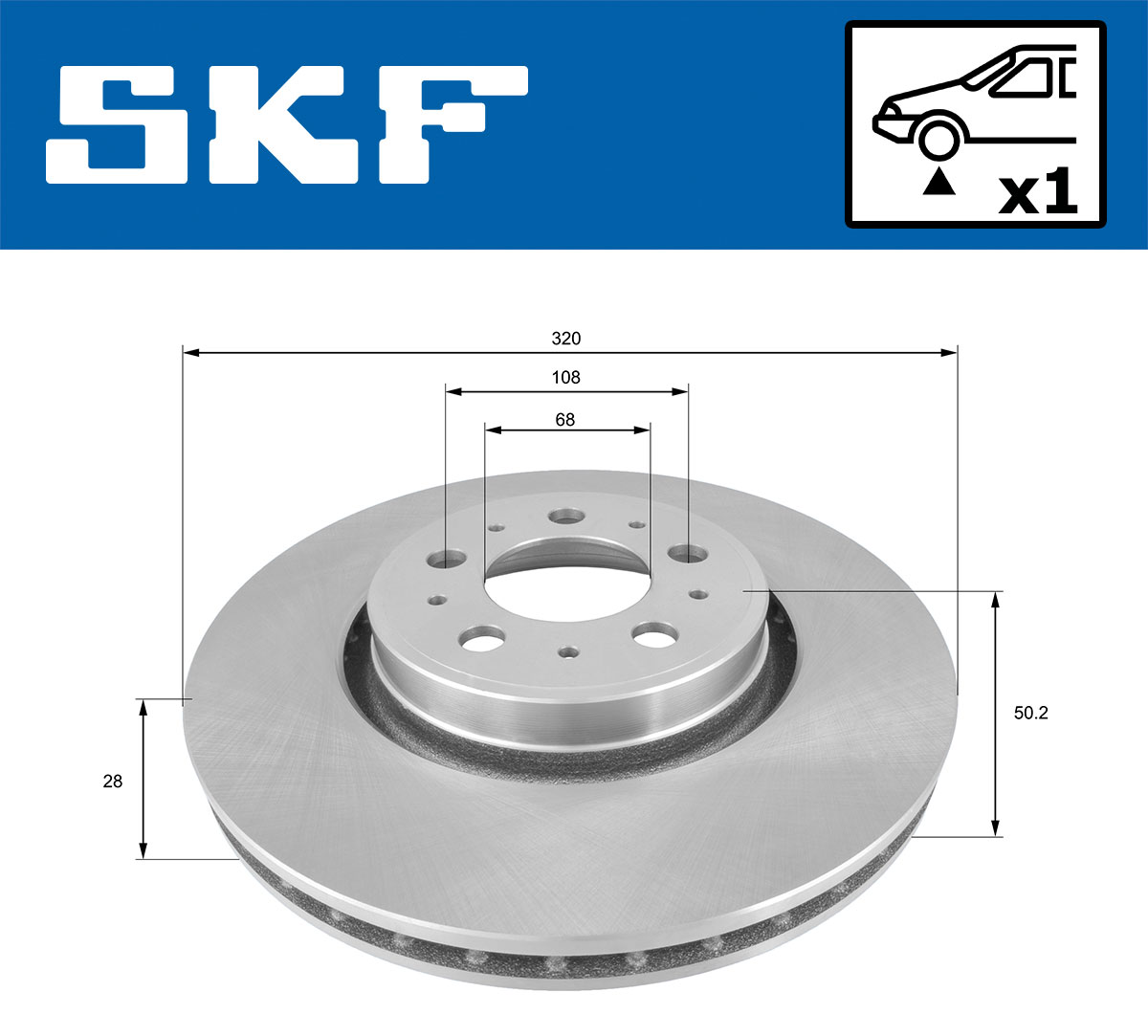 SKF Remschijf VKBD 80873 V1