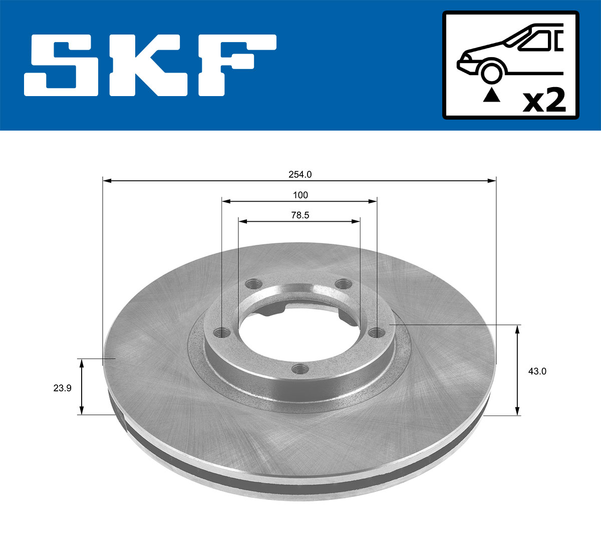 SKF Remschijf VKBD 80876 V2