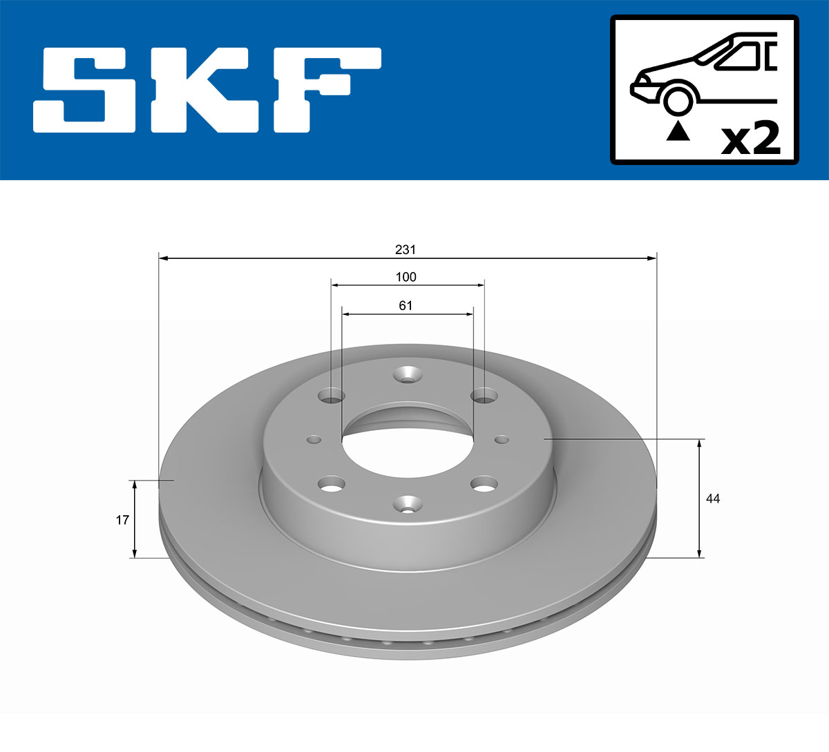 SKF Remschijf VKBD 80878 V2