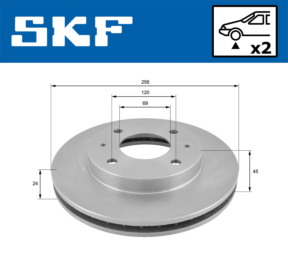 SKF Remschijf VKBD 80894 V2