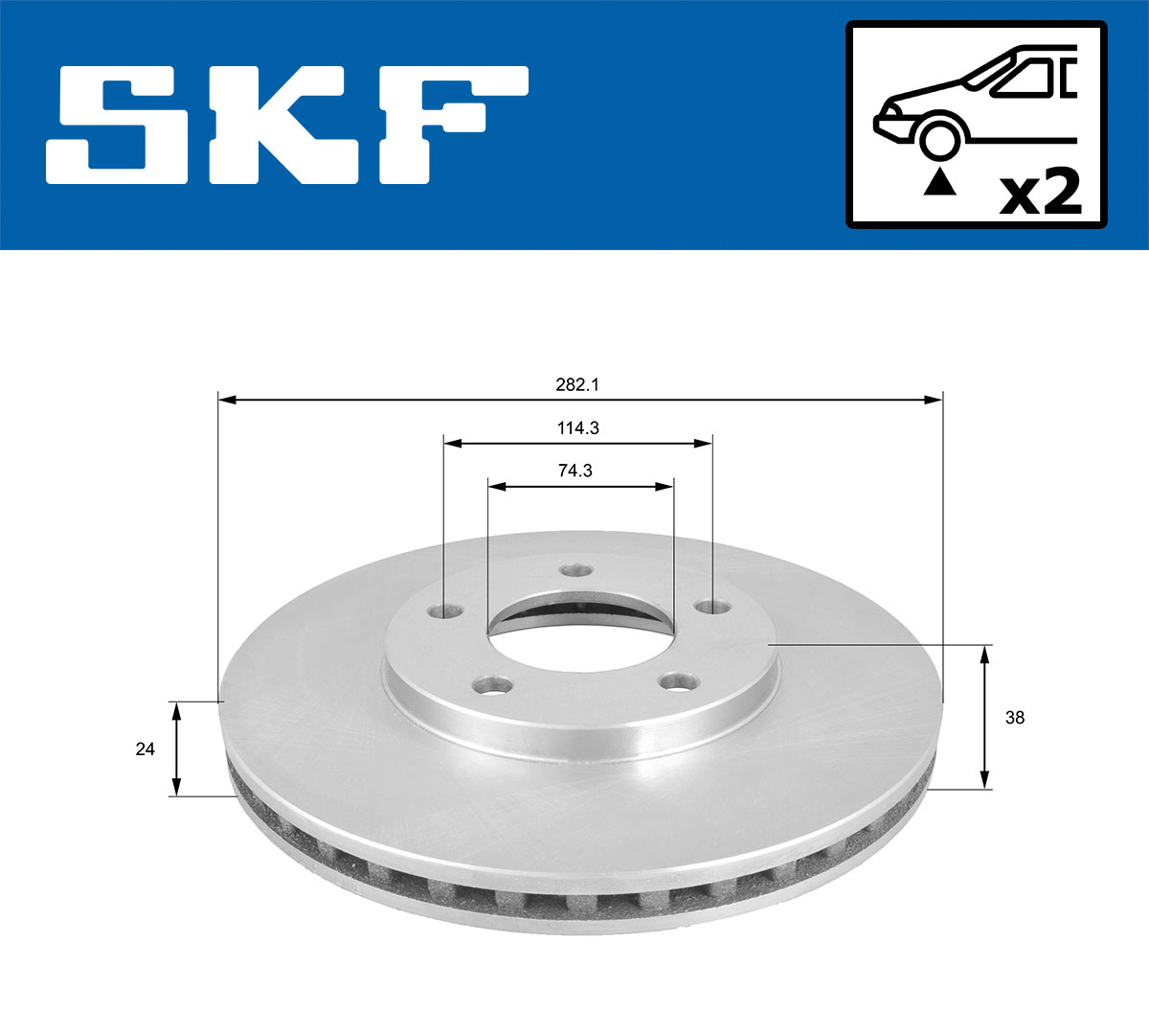 SKF Remschijf VKBD 80906 V2