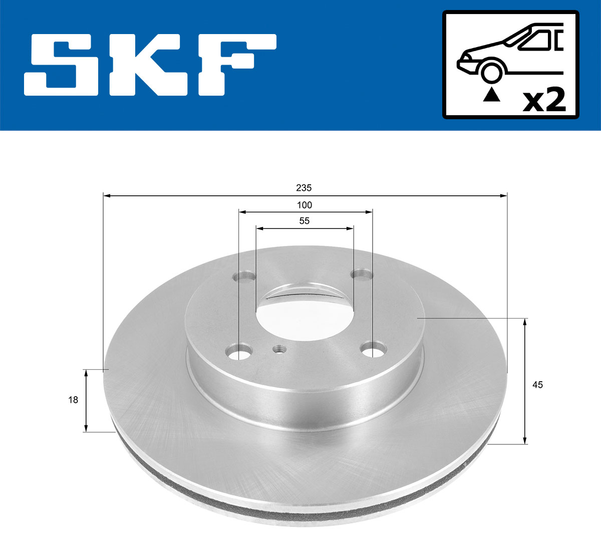 SKF Remschijf VKBD 80907 V2