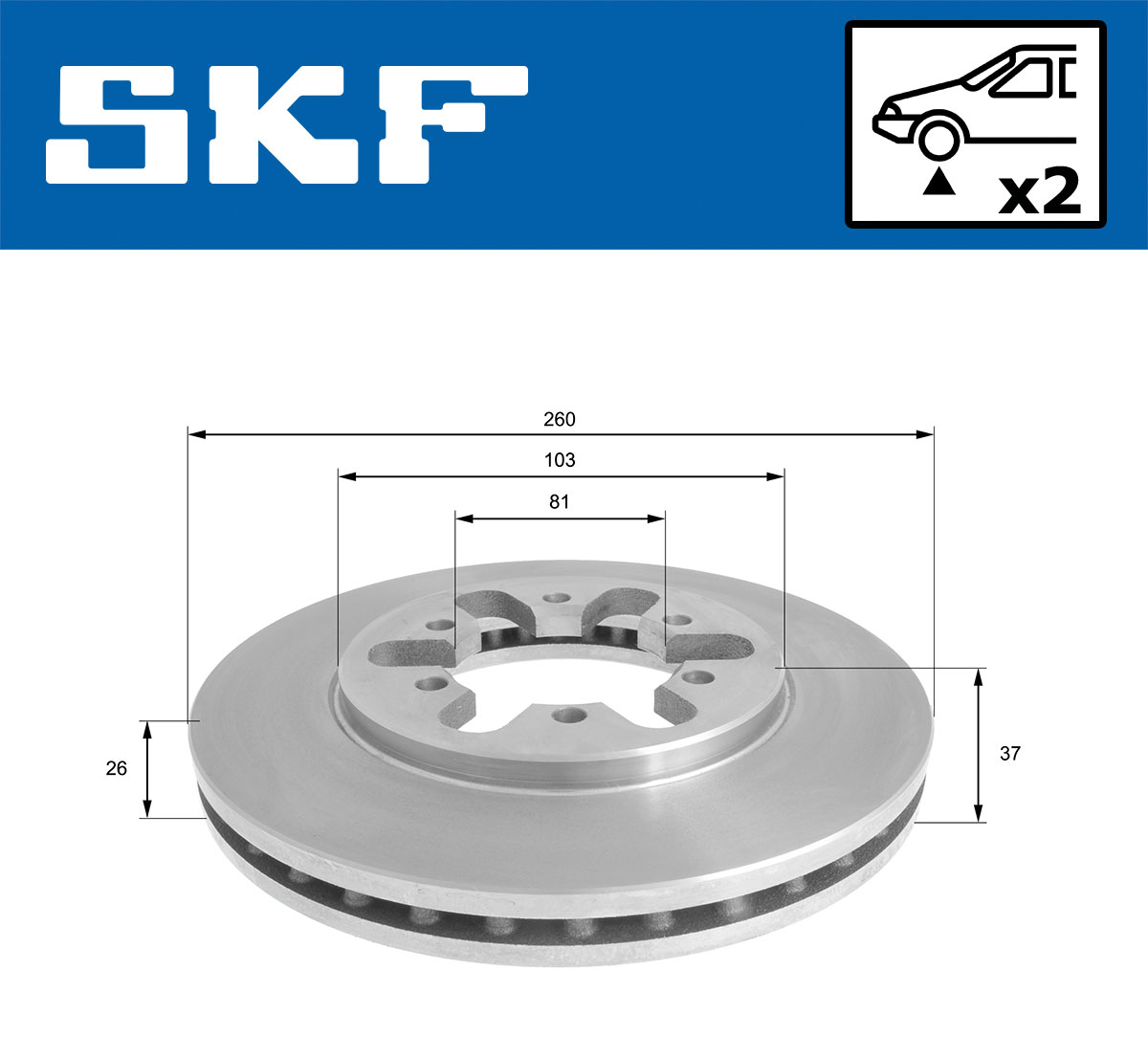 SKF Remschijf VKBD 80910 V2