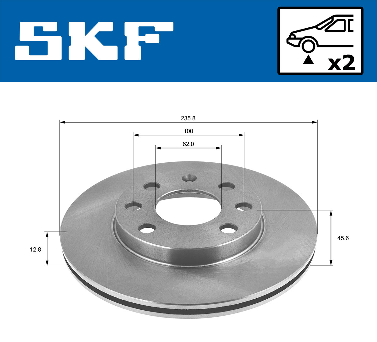 SKF Remschijf VKBD 80929 S2
