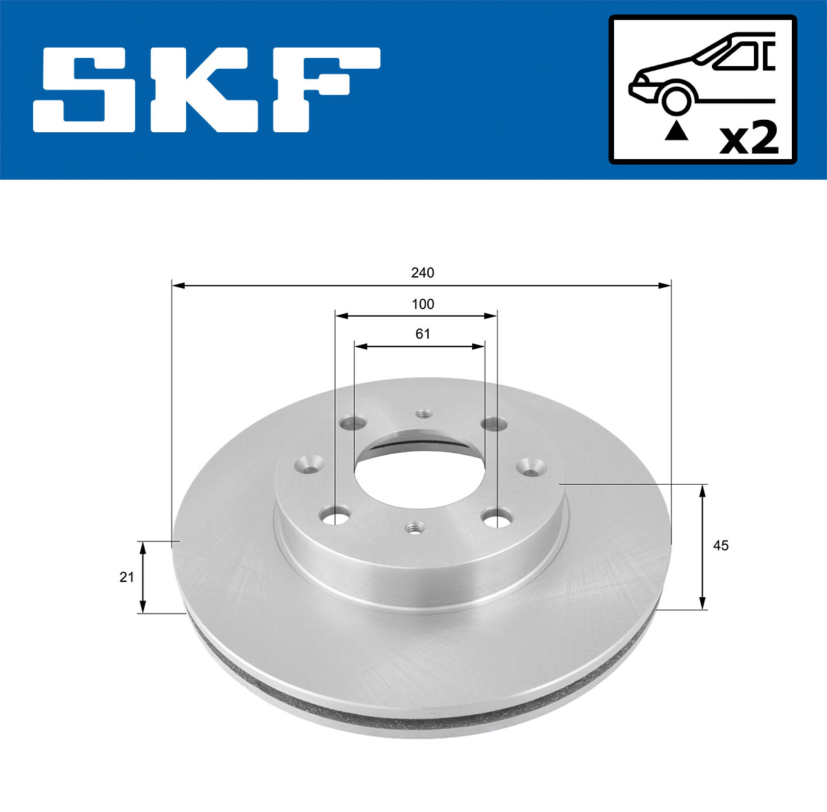 SKF Remschijf VKBD 80939 V2