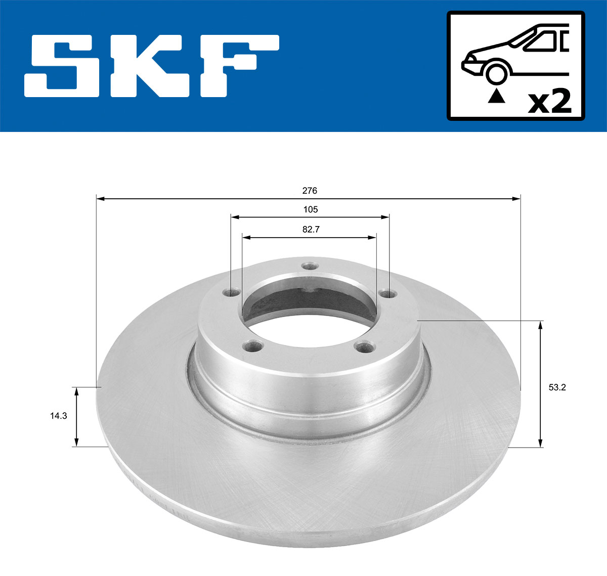 SKF Remschijf VKBD 80946 S2