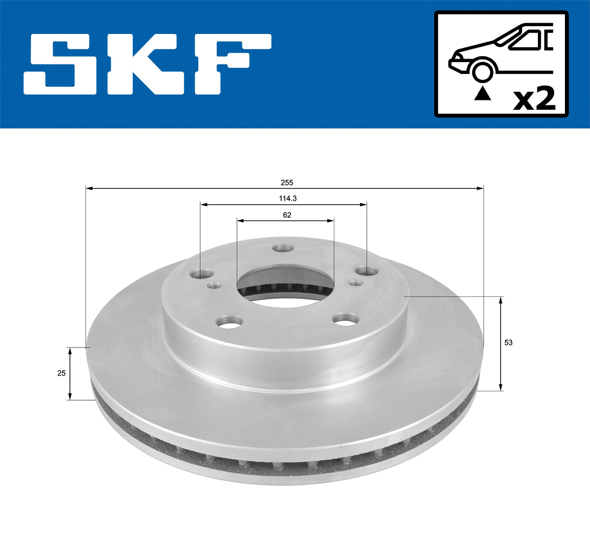 SKF Remschijf VKBD 80953 V2