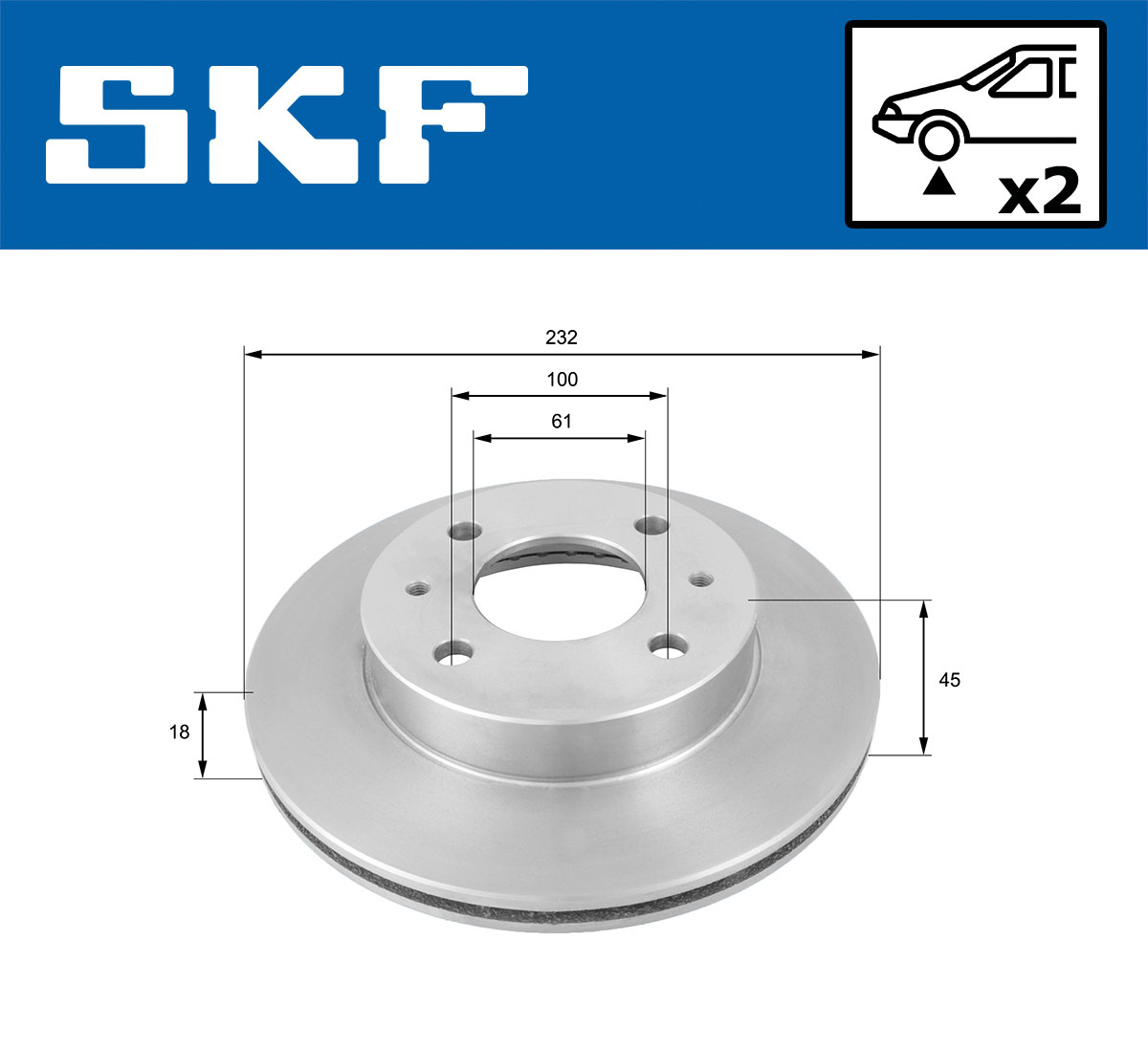SKF Remschijf VKBD 80957 V2