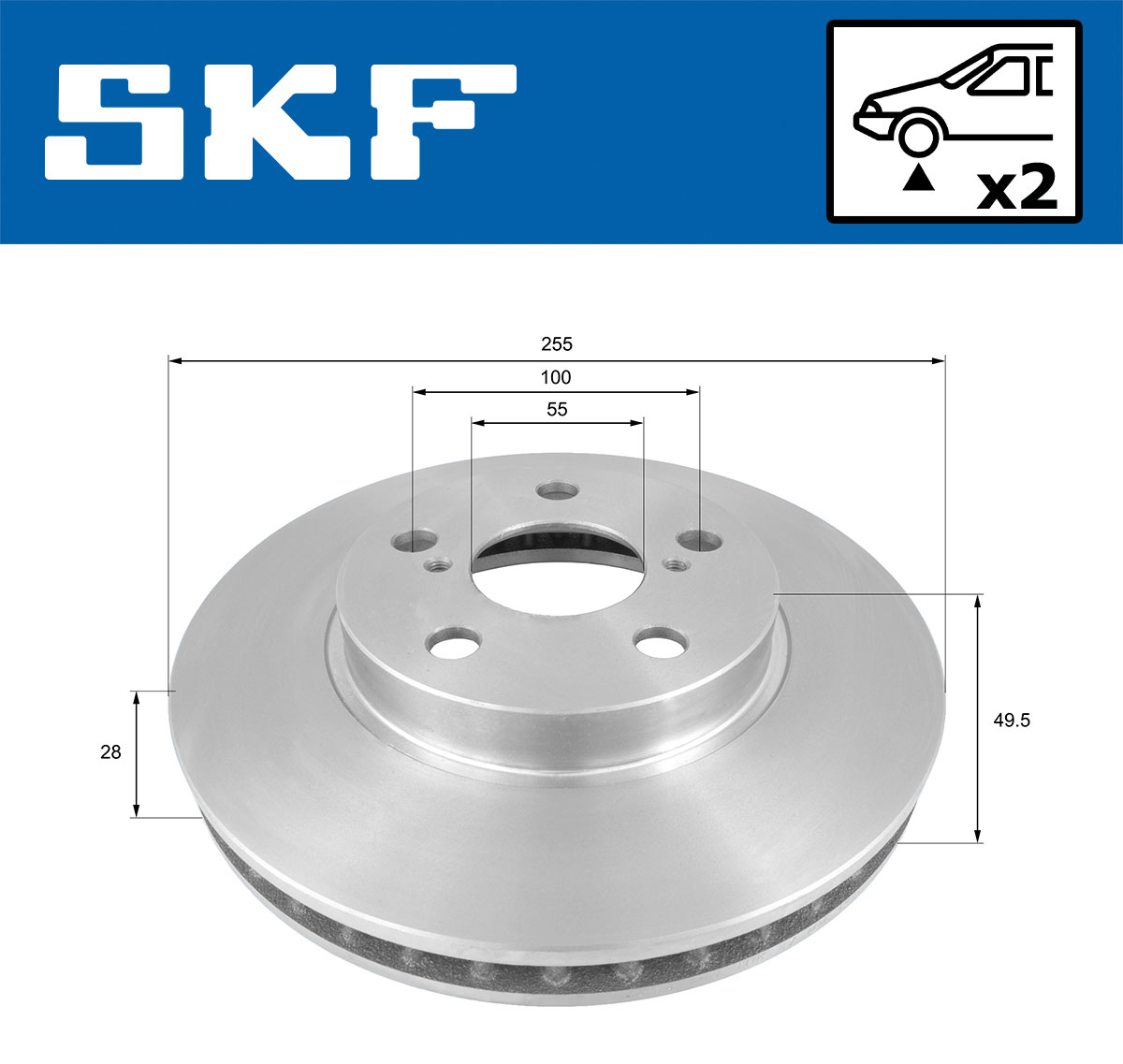 SKF Remschijf VKBD 80999 V2