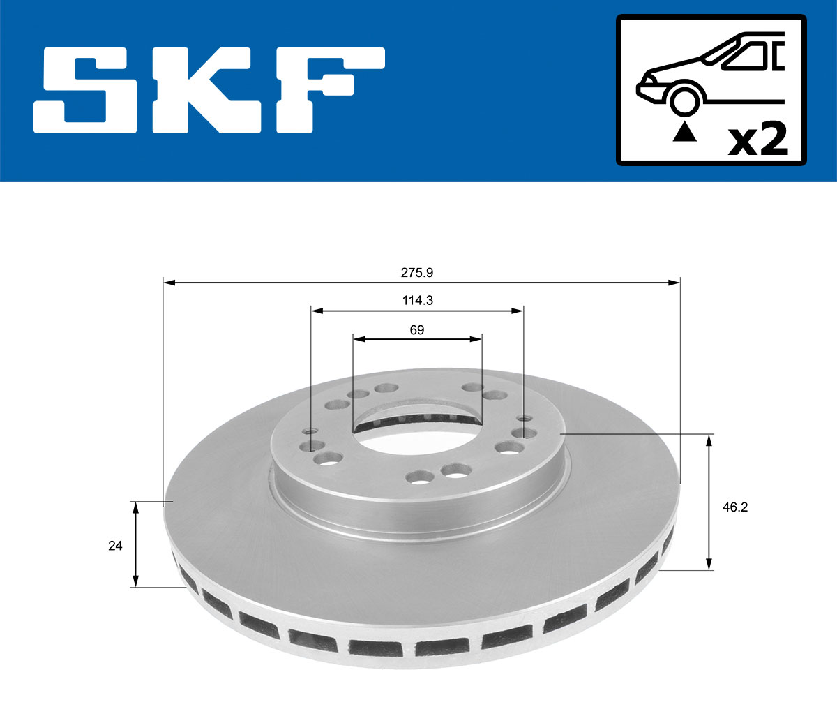 SKF Remschijf VKBD 81017 V2