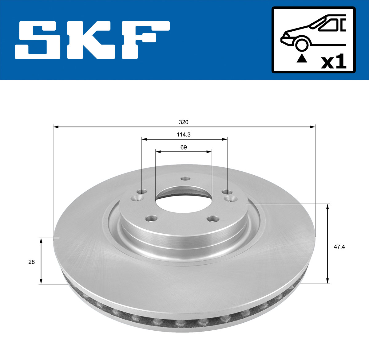SKF Remschijf VKBD 81054 V1